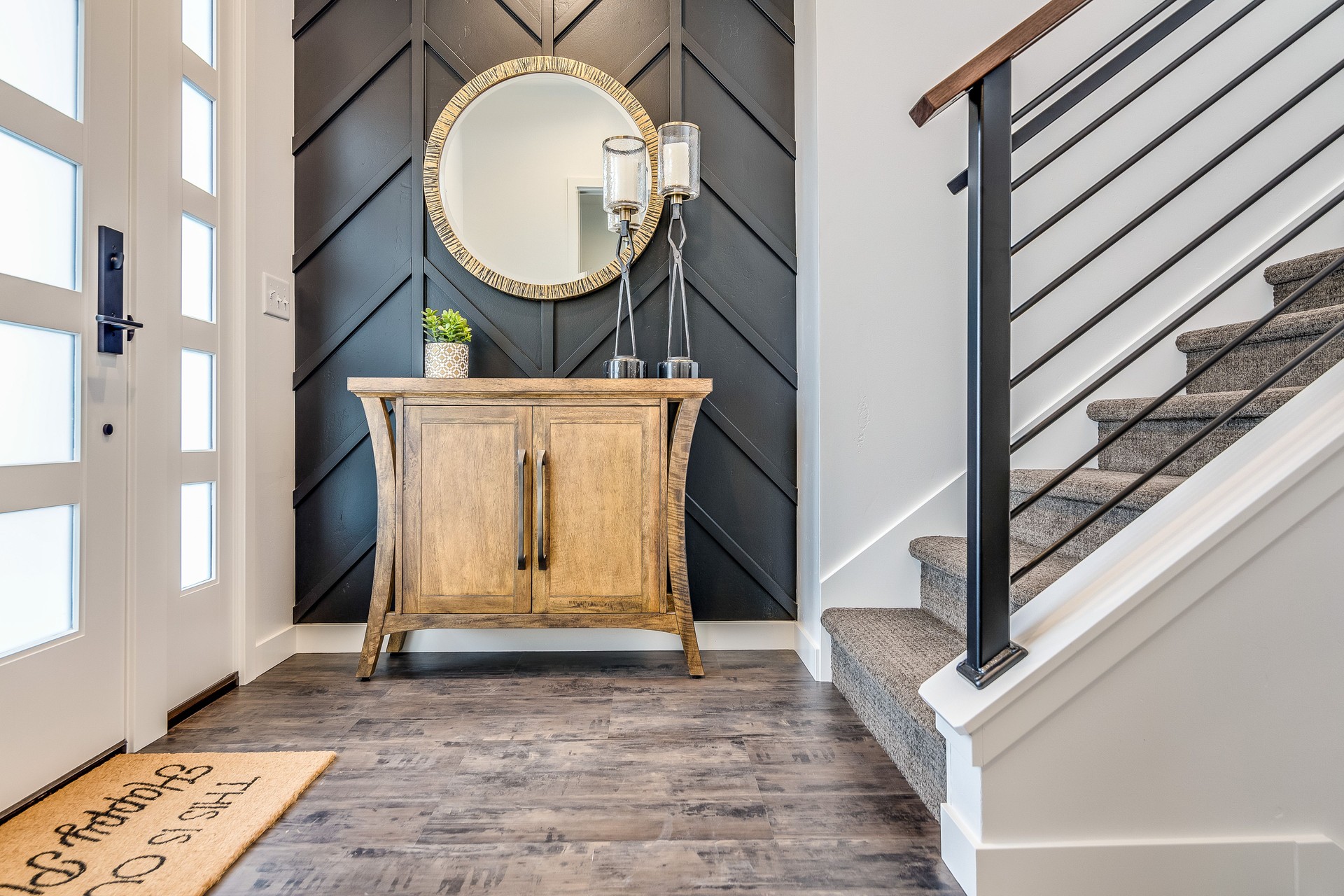 Modern take on a classic entry hall design